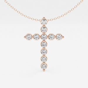 Colgante de Cruz con Diamante Cultivado en Laboratorio de 1 Quilate, con Cadena Ajustable, Joyería Elegante y Brillante, Regalo para Mujer - Product Image 4