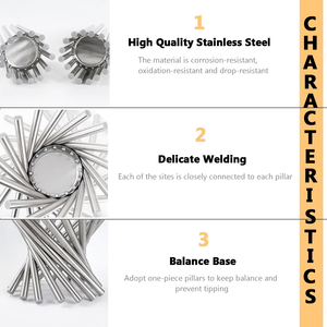 Modern Style Silver <b>Folding</b> Fruit Bowl Creative Rotating Wire <b>Metal</b> Centerpiece Basket For Luxury Kitchen <b>Table</b> Decoration - Product Image 4