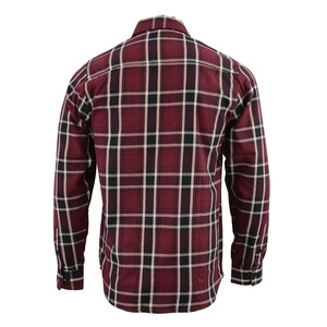 Chemise en flanelle à carreaux écossais rouge pour homme, style bûcheron classique, manches longues, double poche, vêtement de travail extérieur, personnalisable avec marque privée - Product Image 6