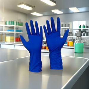 Guante de Látex Azul Oscuro Sin Polvo de 300 mm, Apto para Industrias de Alto Riesgo - Product Image 3