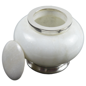 Urnes funéraires de style américain en pierre robuste avec perles circulaires en laiton de qualité supérieure, mettant en valeur un savoir-faire supérieur, urnes commémoratives - Product Image 2