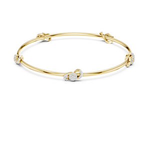 CLASSIC LAB GROWN DIAMOND STIFF <b>KADA</b> BRACELET SET IN 18KT WHITE GOLD WEDDING ENGAGEMENT PARTY GLAM EVENT DAILY USE FOR WOMEN - Product Image 6
