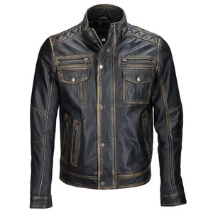 Blouson en cuir classique pour motard, en similicuir PU, coupe ajustée pour homme, style décontracté et élégant, très demandé - Product Image 4
