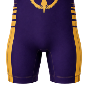Traje Deportivo de Poliéster Sublimado en Morado y Dorado para Hombre, Singlet de Lucha Libre, Ropa de Entrenamiento de Alto Rendimiento, Uniforme de Equipo - Product Image 6