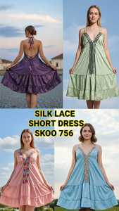 Beautiful Boho Vintage Saree Dresses <b>Women</b> Free Size Floral Pattern Natural Waistline Breathable Eco-Friendly ODM Smart Casual - Product Image 5