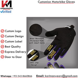 Gants de motocross VTT personnalisés, gants de conduite respirants, service OEM de marque privée, approvisionnement en gros pour les détaillants sportifs - Product Image 2