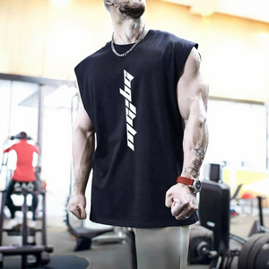 Débardeur de sport compressif pour homme, respirant, tricoté, pour la gym, la course et le cyclisme, séchage rapide, col montant, couleur unie - Product Image 4