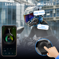 Casque de moto avec casque Bluetooth pour motocycliste, système de communication pour casque de moto, interphone de moto étanche IP67