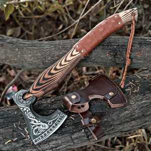 Hache Viking Traditionnelle de Haute Qualité en Acier Carbone, Fabriquée à la Main, Hache de Camping pour la Survie, Directement de l'Usine - Product Image 4