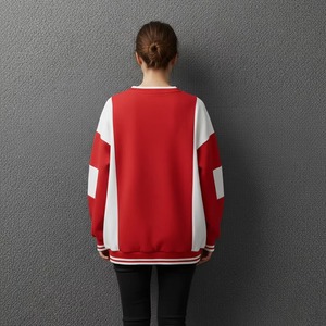 Custom Logo Women's Soft Cotton Mock Neck Streetwear Embroidered <b>Jumper</b> Fleece Oversized <b>Pullover</b> Women Mockneck Sweatshirt - Product Image 5