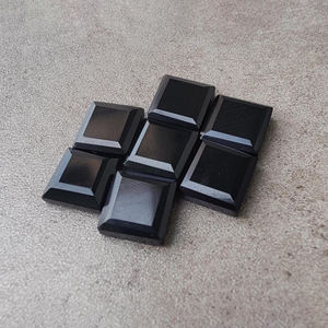 Piedra Preciosa Cuadrada de Ónix Negro Natural, Corte Plano para Joyería - Product Image 4