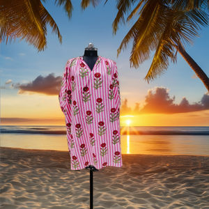 Robe d'été personnalisée pour femme, nouvelle mode, col en V, manches longues, longueur au sol, imprimé floral, naturel, écologique, doux, lavable - Product Image 1