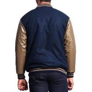 Chaqueta Varsity Personalizada con Logotipo Bordado en Chenille para Hombre, Estilo Casual Urbano, de Lana y Cuero, Invierno, Ecológica, Transpirable, Servicio OEM - Product Image 5