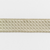 Ruban de dentelle brodé vintage en jacquard argenté, galon tressé de 45 mm, fait main traditionnel de haute qualité pour les cérémonies