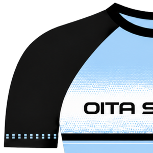 Camiseta Deportiva Personalizada Azul Bebé y Negra, Manga Corta, Cuello Redondo, Uniforme Deportivo para Equipo, Transpirable y de Alto Rendimiento - Product Image 3