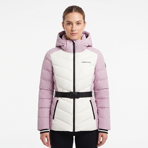 Women's New Fashion Two Color Puffer Jacket Hooded Quilted <b>Belted</b> Winter Coat Warm Padded Outdoor Casual Jacket Winter Outerwear - Product Image 1