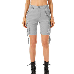 Shorts cargo pour femmes personnalisés en gros, 100% coton, couleur unie, qualité supérieure, nouvelle mode, fermeture boutonnée, coupe classique - Product Image 1