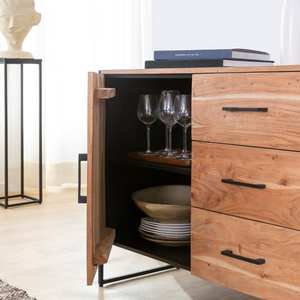 Aparador Vandana Prime Aureo de madera de acacia y metal - Product Image 2