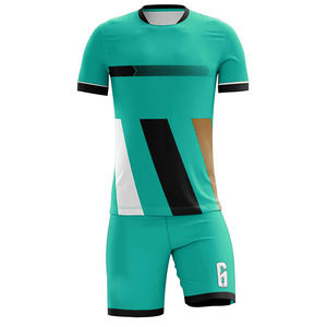 Men's Sports Plain Polyester Breathable Football Jersey FC Soccer Uniforms Sets Soccer Wear Jersey mesh Football Set - Product Image 3