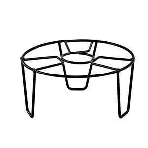 Soporte redondo de metal galvanizado para plantas, soporte para macetas resistente al óxido, soporte Gamla que ahorra espacio, decoración para interior, exterior, jardín, balcón - Product Image 1