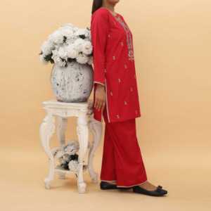 2PC Embellished Cambric Cord Set PS5074 pour les pantalons de costume pour femmes - Product Image 2