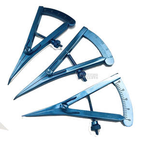 Jeu d'instruments de mesure des paupières ophtalmiques droits de 20 mm en acier inoxydable/alliage de titane, réutilisable, pour ajustement par vis, usage général - Product Image 3