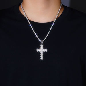 Colgante de Diamante con Corte Princesa Geométrico, Chapado en Rodio, Aleación, Joyería Clásica Unisex, Regalo - Product Image 1