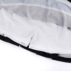 Black Sleeveless Crop <b>Top</b> with Matching Skirt Set Mid Elastic Waist Seamless Solid Sportwear for Women Girls - Product Image 4