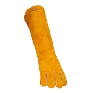 Gants de soudage industriels robustes en cuir de vachette pleine fleur, résistants à l'abrasion, pour la protection des mains et le barbecue - Product Image 2