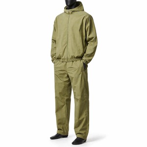 Ensemble de survêtement à capuche vert olive kaki pour homme, veste zippée et pantalon décontracté en polyester à séchage rapide, coupe-vent personnalisé pour l'automne - Product Image 4