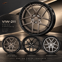 Jantes forgées en carbone à cinq branches, 18-22 pouces, 5x112 5x114.3, deux pièces, VIW-211 pour BMW Audi Mercedes-Benz