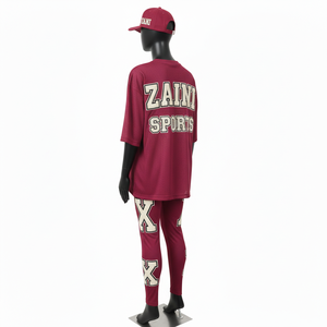 Conjunto de camiseta de malla de alta calidad y leggings elásticos para mujer, tela suave y transpirable de 160 GSM con logotipo personalizado, conjuntos para mujer - Product Image 5