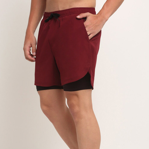 Bulk Mens Board Shorts with Drawstring Closure Double <b>Layer</b> Design Breathable Moisture-Wicking Fabric for Gym Training - Product Image 3