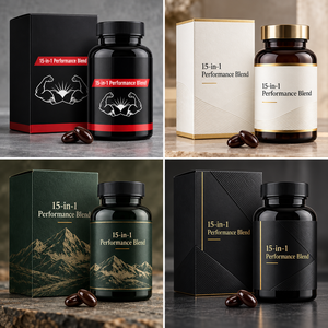 Gélules de performance 15-en-1 à marque privée OEM, 120 unités, soutien énergétique et d'endurance, supplément à base de plantes, logo personnalisé - Product Image 5
