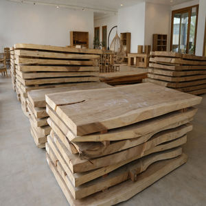 Mesa de Isla para Sala de Conferencias de Madera de Acacia Suar de Alta Gama, Moderna, Ecológica, con Borde Curvo Natural, para Apartamento o Vestíbulo - Product Image 3