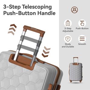 Set di Valigie da Viaggio Leggere a 3 Pezzi con Ruote Girevoli, Lucchetto TSA e Angoli Rinforzati, Ideale per Viaggi d'Affari o di Piacere - Product Image 2