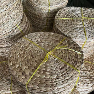 Water Hyacinth Craft Placemat Round Table <b>Mat</b> Hand Woven Heat Resistant Anti Scalding Farmhouse Decor Eco Friendly - Product Image 4