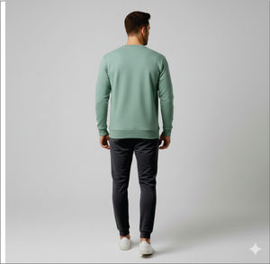 เสื้อสเวตเชิ้ตผู้ชายแบบหนา ผ้าคอตตอนผสม คุณภาพดี สั่งทำโลโก้ได้ ขายส่ง ไซส์ใหญ่พิเศษ ป้องกันรอยยับ 100% - Product Image 5