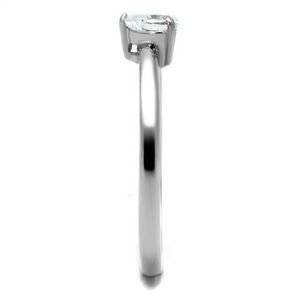 TK2904 - Anello in Acciaio Inossidabile Lucidato a Specchio con Zirconi Cubici Trasparenti di Grado AAA - Product Image 4