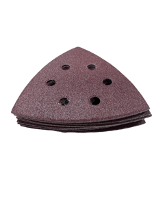 Discos de Lijado Triangulares con Gancho y Bucle, 6 Orificios, Dureza Media, Grosor de 1 mm, Longitud de la Hoja de 95 mm, para Lijado de Detalles en Madera, Paquete a Granel - Product Image 1