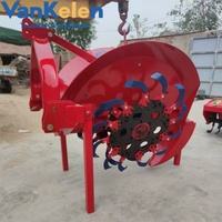 Machine à creuser des fossés pour rizières, montée sur tracteur, à double disque, profondeur 40 cm, pour canaux d'irrigation agricoles