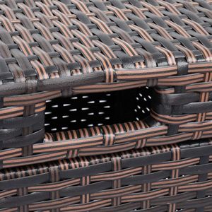 Top Cover Iron Frame Rattan Trash Can Brown Gradient with Unique Top Cover for Home or Office Waste Bins - Product Image 5