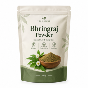 Poudre de Bhringraj fine 200g 100% naturelle pour les soins capillaires quotidiens, offrant conditionnement naturel, douceur et brillance - Product Image 1