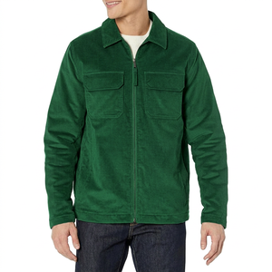 Chaqueta Bomber de Forro Polar Azul Claro para Hombre, con Cierre, Dos Bolsillos en el Pecho, Cuello Mao, Estilo Casual, Corte Regular, para Primavera - Product Image 6