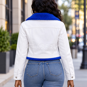 Cosh International Sisterhood Sorority <b>Sherpa</b> Denim <b>Jacket</b> <b>for</b> <b>Women</b> Winter Fleece Denim <b>Jacket</b> Clothing - Product Image 4