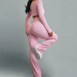 Conjunto de yoga Lulu para mujer, sexy, deportivo, chaleco, gimnasio, fitness, cintura alta, elástico, transpirable, largo hasta el tobillo, con letras - Product Image 6