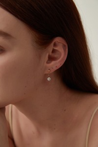 14K แข็งทองแล็ปต่างหูเพชรลอยต่างหูเสน่ห์การเชื่อมโยงโซ่ห้อยเครื่องประดับหรูหราเรียบง่ายปาร์ตี้ผู้หญิงของขวัญครบรอบ - Product Image 4