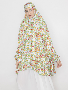 Women Floral <b>Chiffon</b> Hijab Long Lightweight Breathable Quick Dry Summer Daily Wear <b>Scarf</b> with Digital Printing Pattern - Product Image 1