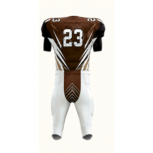 Nouvelle Arrivée Ensembles d'uniformes de football américain pour hommes Personnalisables Vente en gros Manches courtes Respirants Grandes tailles Impression par transfert thermique sur le devant - Product Image 2