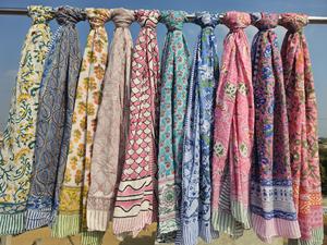 Wholesale Summer Hand Block Print Sarongs Stylish Swimsuit <b>Cover</b> <b>Ups</b> with Unique Designs 100% IndianCotton Manufacturer Supplier - Product Image 3